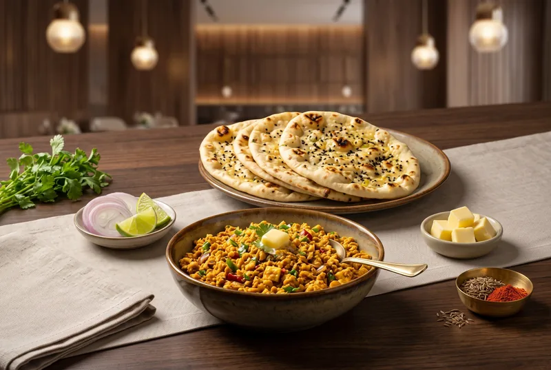 Paneer Bhurji with Kulcha