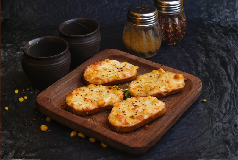 Stuffed Cheese Corn Garlic Bread