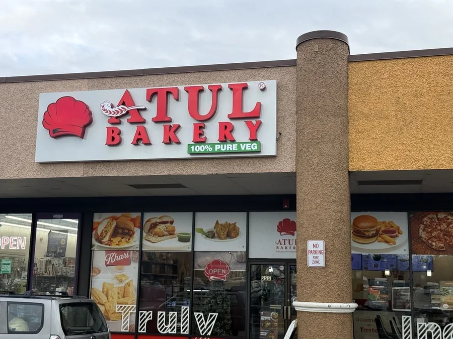 The Atul Bakery storefront in Edison, New Jersey, the first store outside India